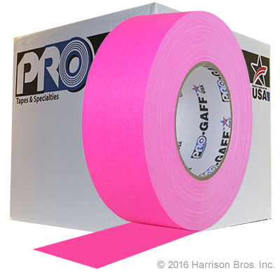 Case-2 IN x 50 YD Neon Pink Gaffers Tape-24 Rolls