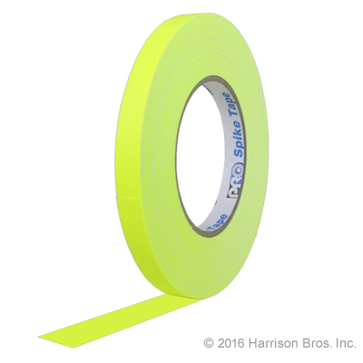 1/2 IN x 45 YD Neon Yellow Spike Tape - Click Image to Close