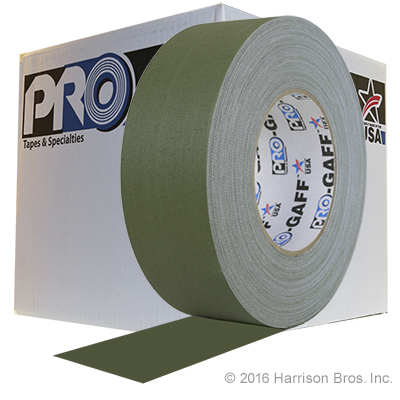 Case-2 IN x 55 YD Olive Drab Gaffers Tape-24 Rolls