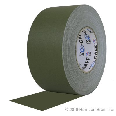 3 IN x 55 YD Olive Drab Pro Gaffer Gaffers Tape - Click Image to Close