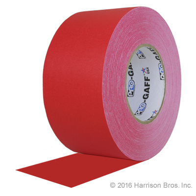 3 IN x 55 YD Red Pro Gaffer Gaffers Tape - Click Image to Close