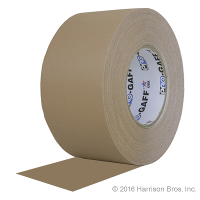 3 IN x 55 YD Tan Pro Gaffer Gaffers Tape - Click Image to Close