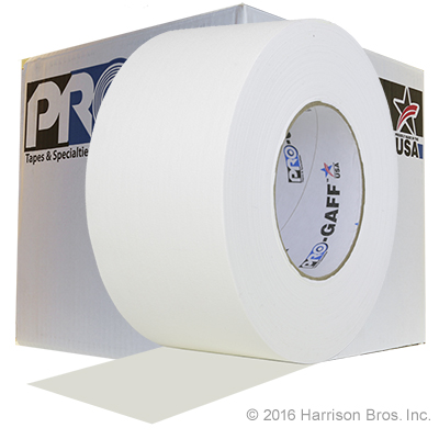 Case-3 IN x 55 YD White Pro Gaffer Gaffers Tape-16 Rolls - Click Image to Close