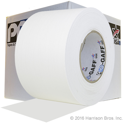 Case-4 IN x 55 YD White Pro Gaffer Gaffers Tape-12 Rolls - Click Image to Close