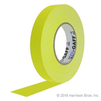 1 IN x 55 YD Yellow Cloth Hoop Tape