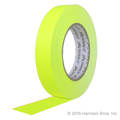 Pro Tape Artists Tape-Neon Yellow-1 IN x 60 YD - Click Image to Close