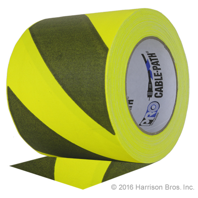 (image for) Cable Path Tape Yellow/Black Stripe-4 IN