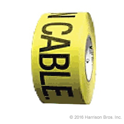 3 " CAUTION CABLE Cloth Tape - Neon Yellow/Black Print - Click Image to Close