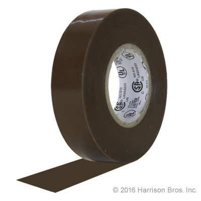 Brown Electrical Tape - 10 Roll Sleeve