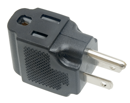 Right Angle Electrical Adapter-Grounded