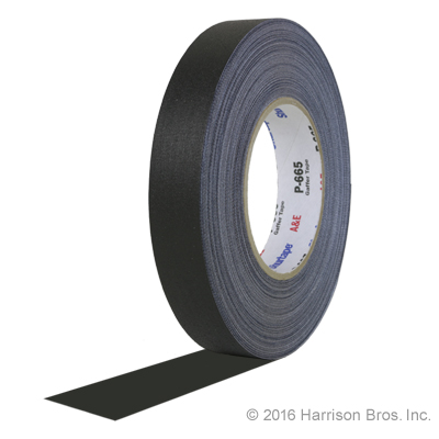 1 IN x 55 YD Black Shurtape 665 Gaffers Tape - Click Image to Close