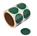 Green Vinyl Dots - 2 IN - 500 PC Roll - Click Image to Close