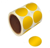 (image for) Yellow Vinyl Dots - 2 IN - 500 PC Roll